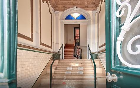 Entrance to the building, restored