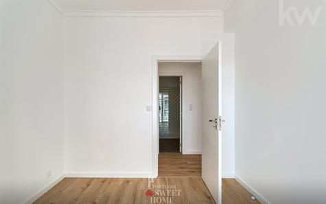 View of a bedroom with closets