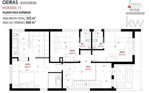 Plan de l'étage supérieur