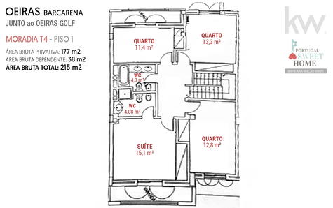 Planta do Apartamento - Piso 1