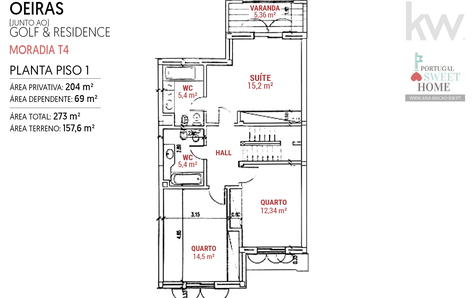 Plan de l'étage supérieur