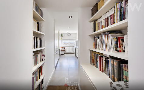 Corridor between living room and kitchen