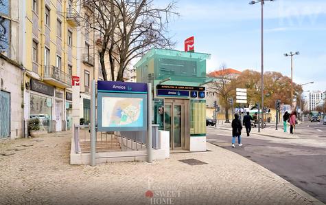 Arroios Metro Station and one block away