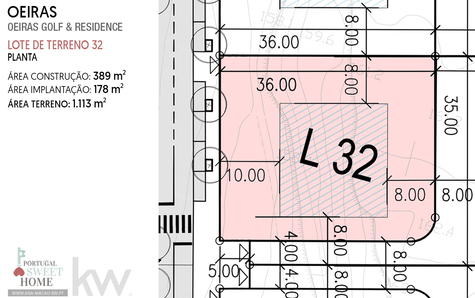 Planta do Lote de Terreno 32