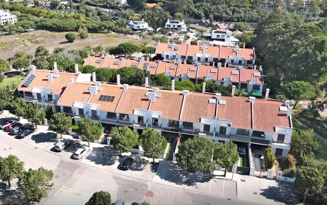 Aerial view of the townhouses