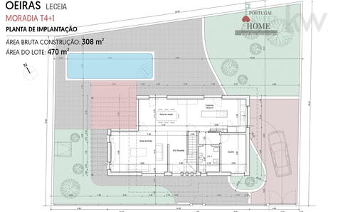 Planta de implantação (Lote de Terreno com 470 m²)