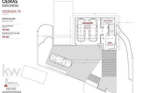 Garage Plan on the Ground Floor of the Project