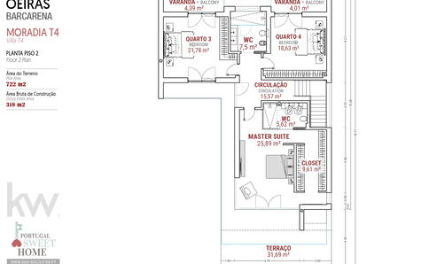 Plan d'étage 2 - Étage de chambre