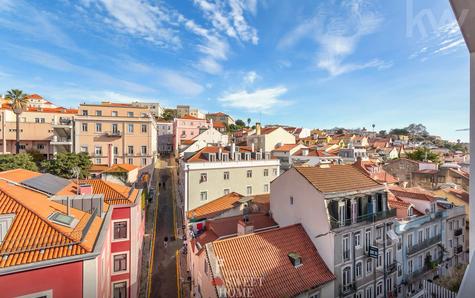 Vista das traseiras do apartamento