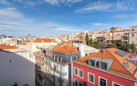 Vista das traseiras do apartamento