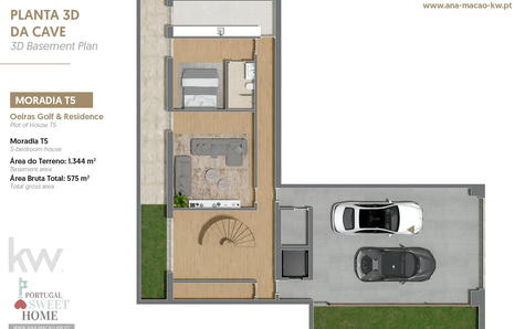 3D floor plan of the garage