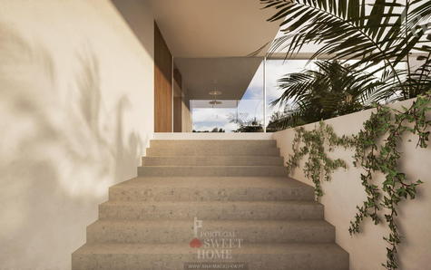 Escada de acesso ao piso térreo