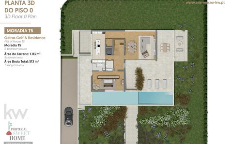 Site Plan and Ground Floor - 3D