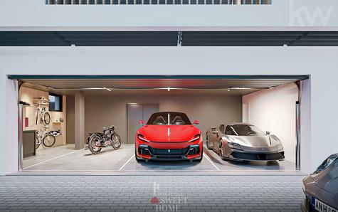 Garage (55.8 m2) with space for 3 vehicles