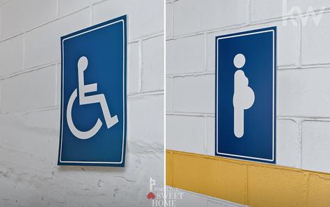 Places réservées aux femmes enceintes et aux personnes handicapées.