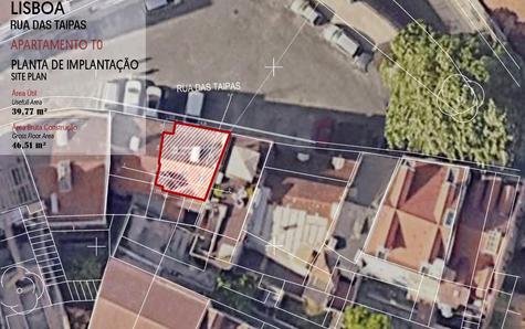 Vue aérienne du quartier et de l'emplacement de la propriété