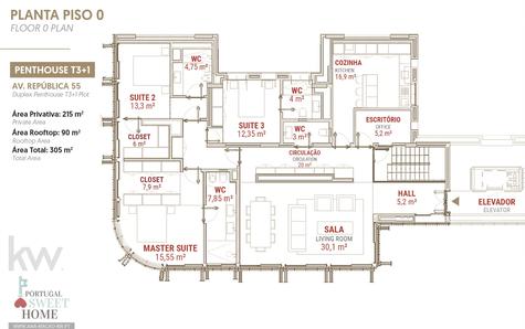 Planta do Apartamento (192 m2)