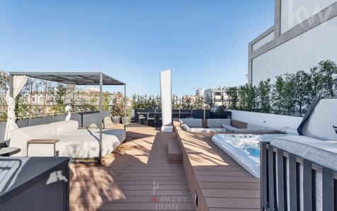 Vista geral do rooftop privativo