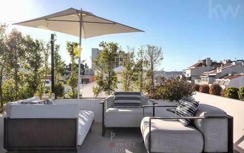 Zona de lazer do rooftop