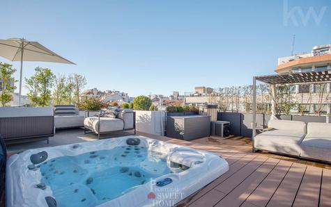 Jacuzzi aquecido no rooftop
