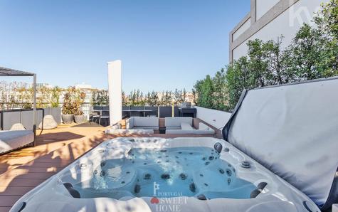 Jacuzzi aquecido no rooftop