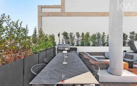 Zona de refeições no rooftop