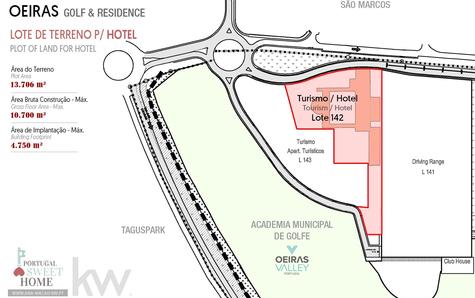 Plan du terrain 142 pour la construction d'un hôtel