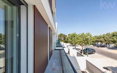 View from the balcony to the main street