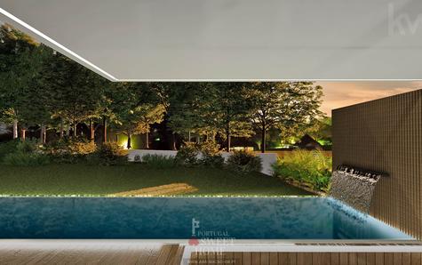 View of the large infinity pool (43.7 m2)