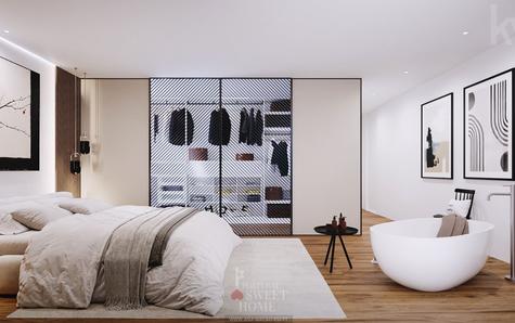 Master suite (51 m2), with Walking Closet (15.29 m2) and large bathroom (12.3 m2)