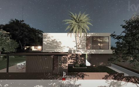 View of the house, facing south.