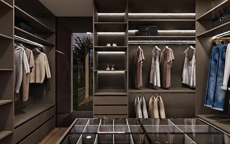 Master suite (51 m2), with walk-in closet (15.29 m2) and large bathroom (12.3 m2)