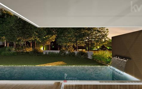 View of the large infinity pool (43.7 m2)