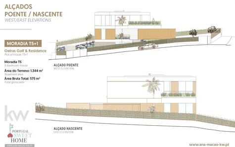 Alçados Nascente e Poente