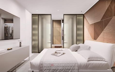 Suite (25 m2), with walk-in closet and bathroom.