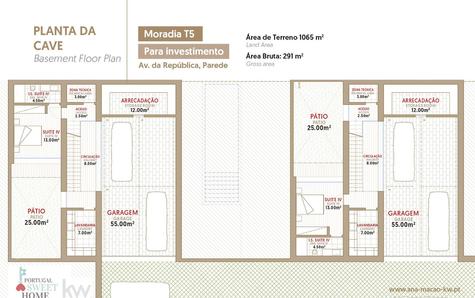 Basement floor plan for the 2 houses - PIP Project