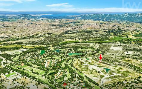 Vista aérea da localização da Moradia e do Condomínio Quinta do Peru Golf & Country Club