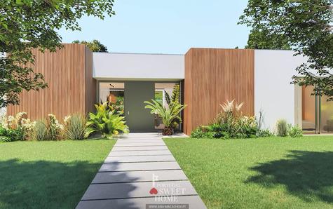 Projeto - Fachada exterior da moradia