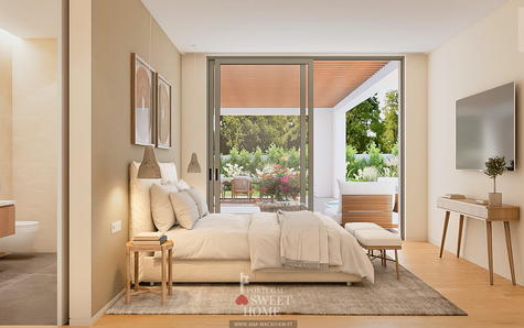 Suite with views of the surrounding garden
