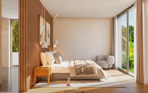 Suite with views of the surrounding garden