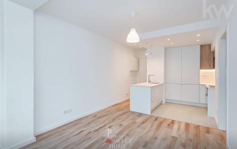 Open living room to the kitchen