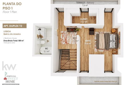Planta do Piso Superior do Duplex