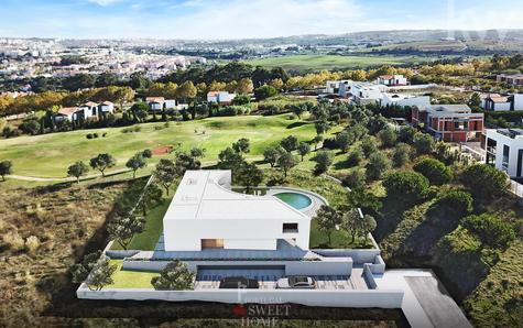 Aerial view of the house
