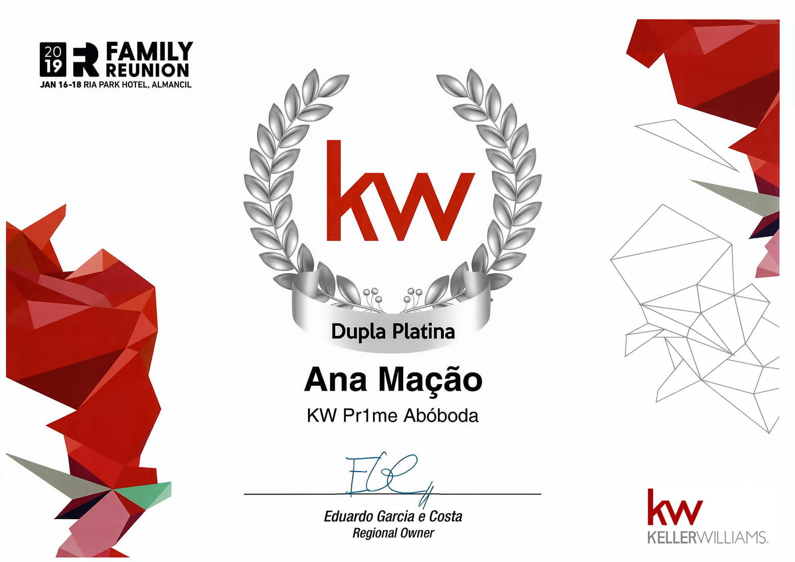 Family Reunion 2018-2019 - Prémio Dupla Platina