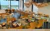 Restaurante 9&Meio Oeiras Golf - Espaço interior preparado para receber um evento